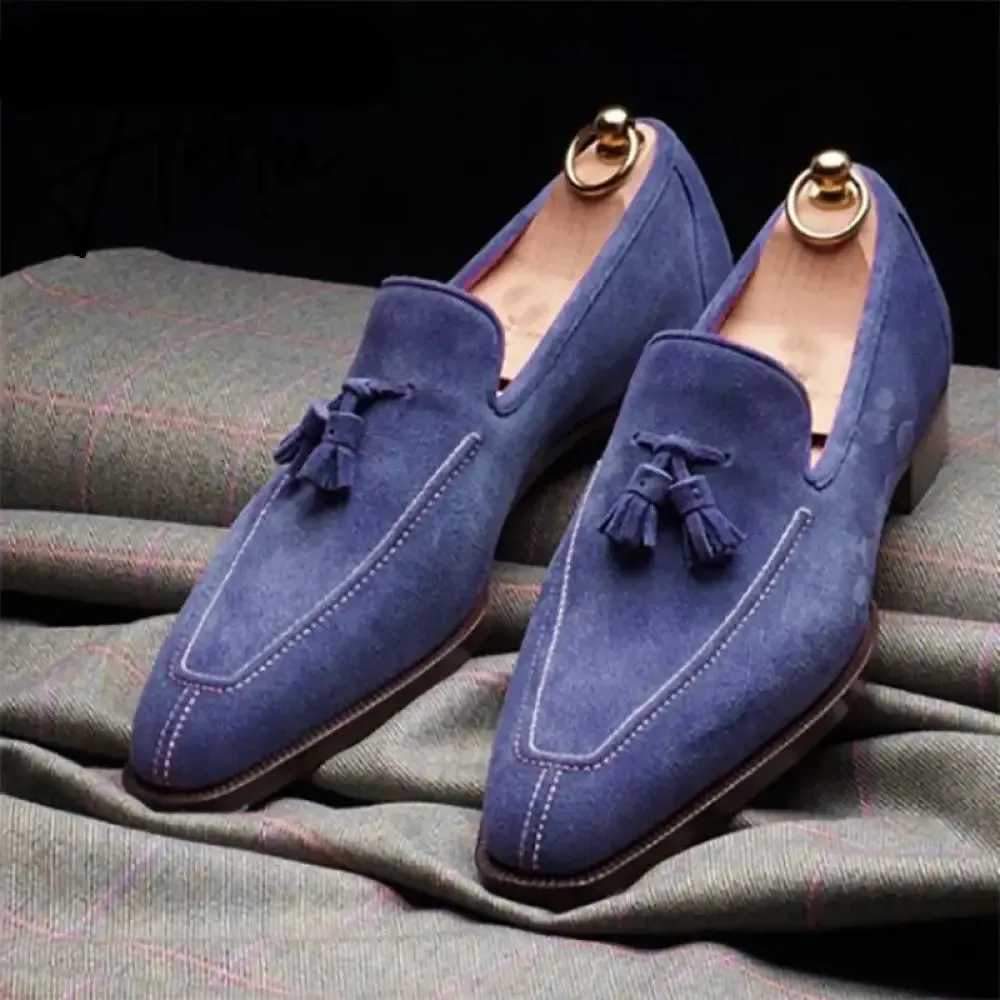 Aiertu New Men Shoes Low Heel Fringe Shoes Dress Shoes Brogue Shoes Spring Ankle Boots Vintage Classic Male Casual Yk294
