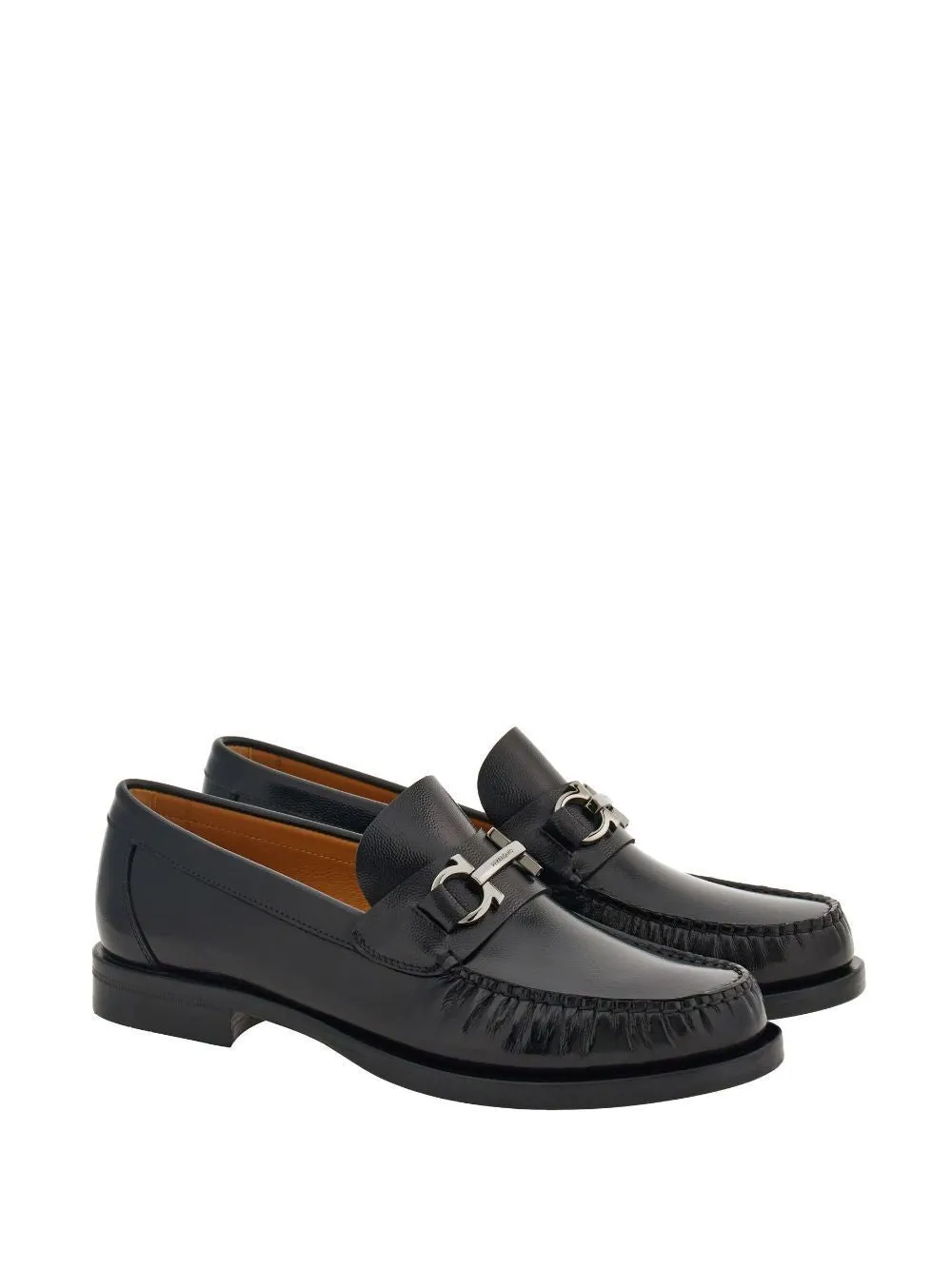 Ferragamo Elegant British Gancini Hook Loafers