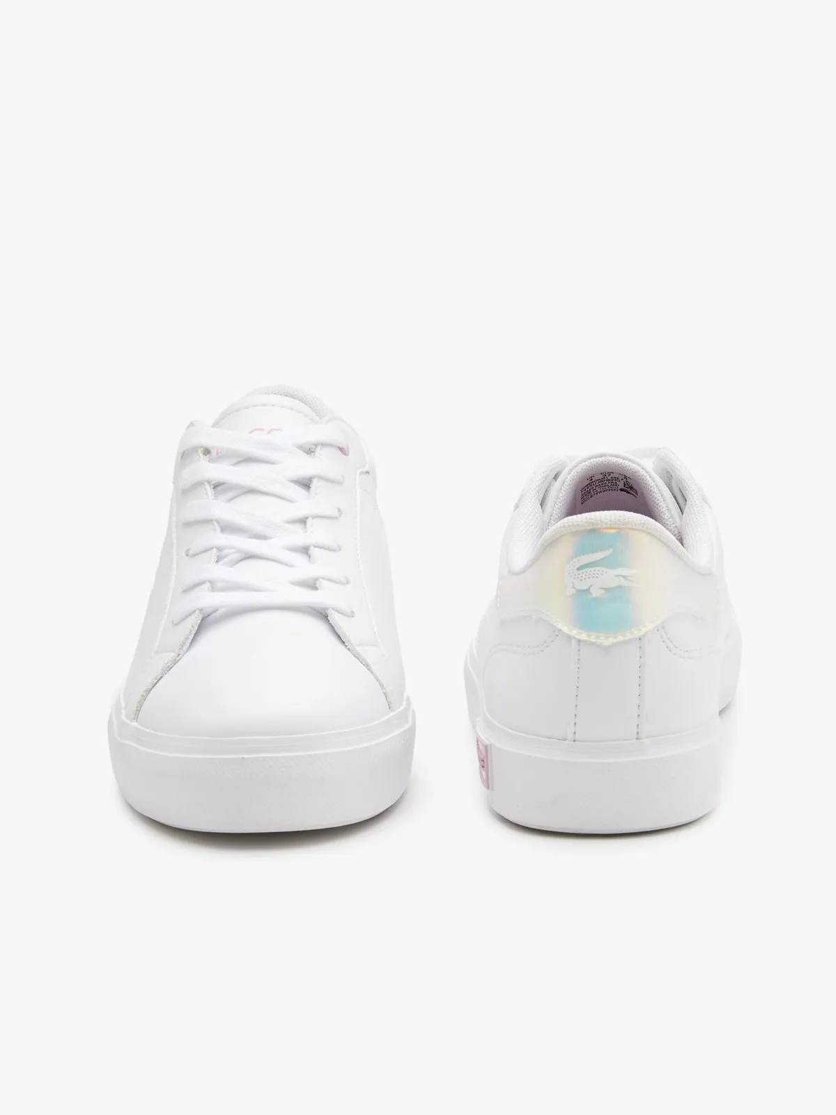 Lacoste Juniors Powercourt Synthetic Trainers White/White 44SUJ0018 21G